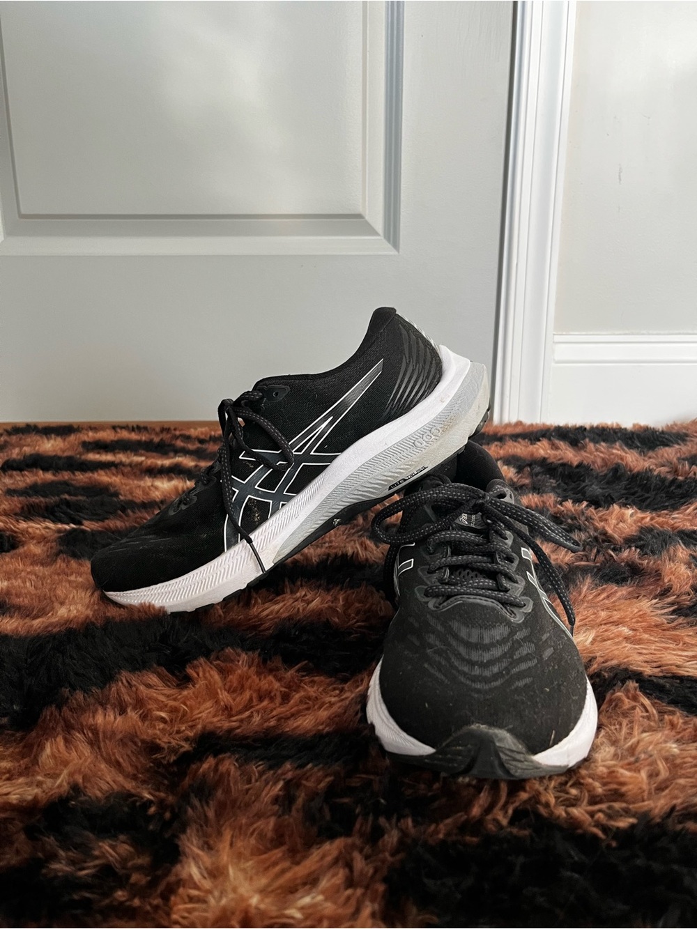 Asics Black and White Performance Running Shoes